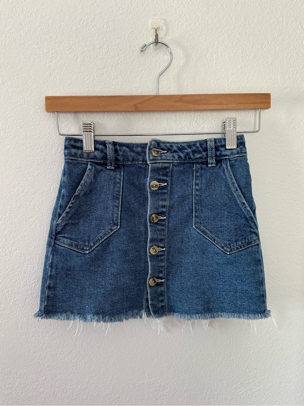 GB Girls Denim Skirt Button Up with Adjustable Waist